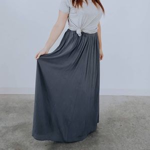 Grey Maxi Skirt